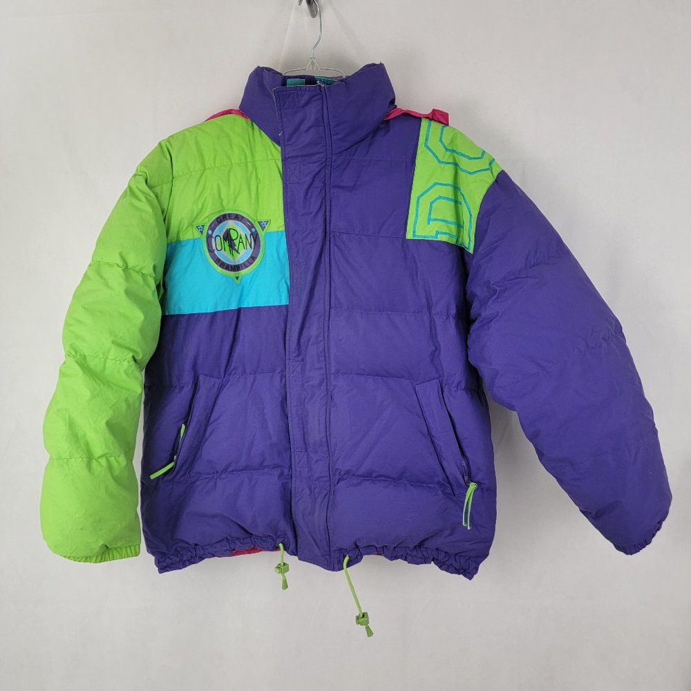 Brambilla Puffer Jacket 90s Color Block - image 1